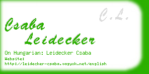 csaba leidecker business card